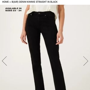 7 For All Mankind b(air) Kimmie Straight Leg Jeans in Black